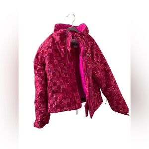 Columbia Kids Fuchsia Checkered Puffer Jacket